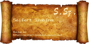 Seifert Szabina névjegykártya